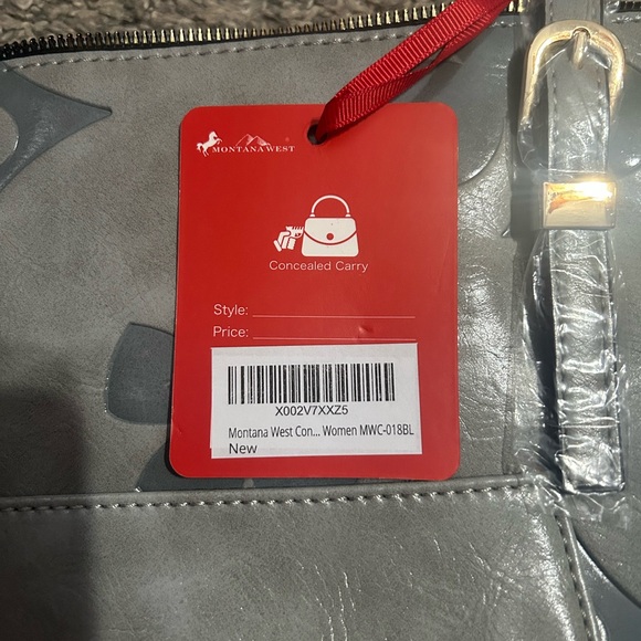 Montana West Gray Floral Tote Bag - Picture 4 of 5